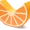 Custom Factory Orange Shape Foam Rocking Chair Compressible Kids Soft Seat for Indoor Play