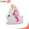 Custom Factory White Rabbit Shape Kids Stool Soft Foam Seat for Indoor Play
