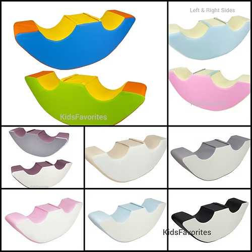 Custom Factory Double Rocking Horse Soft Foam Kids Rocker Seat for Indoor Play