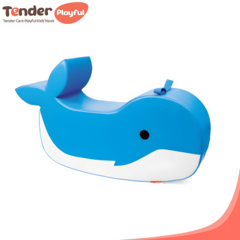 Custom Factory Whale Shape Kids Stool Soft Foam Seat for Indoor Play