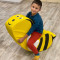 Custom Factory Bee Shape Kids Foam Rocking Horse Soft Seat for Indoor Play