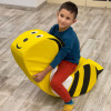 Custom Factory Bee Shape Kids Foam Rocking Horse Soft Seat for Indoor Play