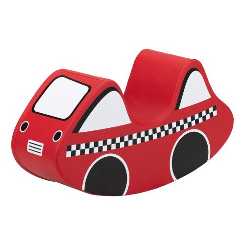 Custom Factory Car Shaped Red Kids Rocking Chair Soft Foam Seat for Indoor Play