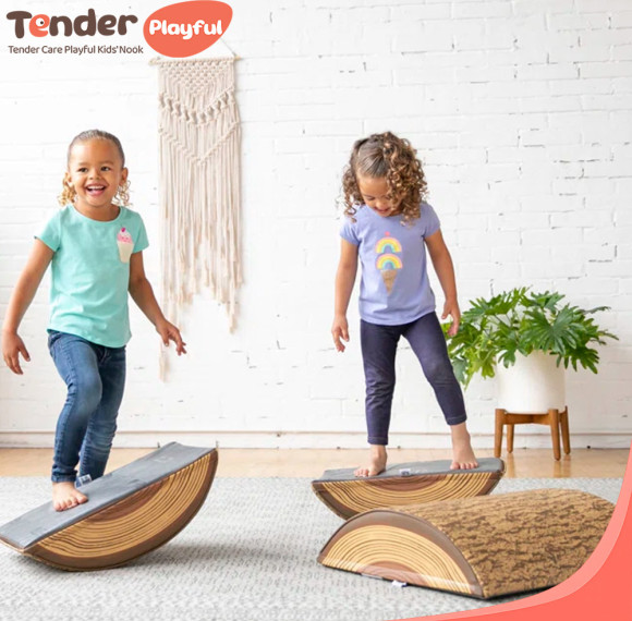 Custom Kids Foam Half Cylinder Balance Stumps Rocking Soft Play Toys Professional Factory