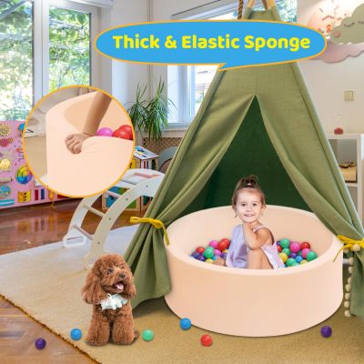 Nude Color Kids Foam Ball Pit OEM Soft Play Pool for Indoor Playground and Home Use