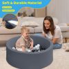 Dark Gray Kids Foam Ball Pit Factory OEM Custom Soft Play Pool for Indoor Playground and Home