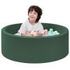Dark Green Kids Foam Ball Pit Factory OEM Custom Soft Play Pool for Indoor Playground and Home Use
