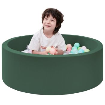 Dark Green Kids Foam Ball Pit Factory OEM Custom Soft Play Pool for Indoor Playground and Home Use