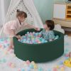 Dark Green Kids Foam Ball Pit Factory OEM Custom Soft Play Pool for Indoor Playground and Home Use