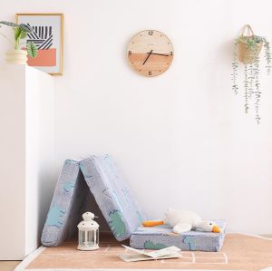 Kids Luminous Velvet Folding Sofa Bed Factory OEM Custom Soft Foam Couch for Playroom