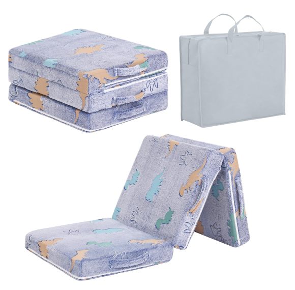 Kids Luminous Velvet Folding Sofa Bed Factory OEM Custom Soft Foam Couch for Playroom and Bedroom Use