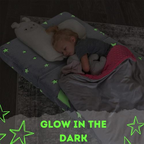 Glow Star Pattern Kids Foldable Floor Mattress Factory OEM Trifold Nap Mat for Toddlers