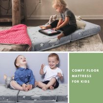 Glow Star Pattern Kids Foldable Floor Mattress Factory OEM Trifold Nap Mat for Toddlers
