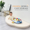 Round Foldable Cushion with Velvet Cover Factory OEM Soft Floor Mat for Kids Playroom and Home Use