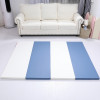 Custom Blue and White Leather Kids Foam Mat Factory OEM Soft Rectangular Rest Pad for Playroom and Nap Use
