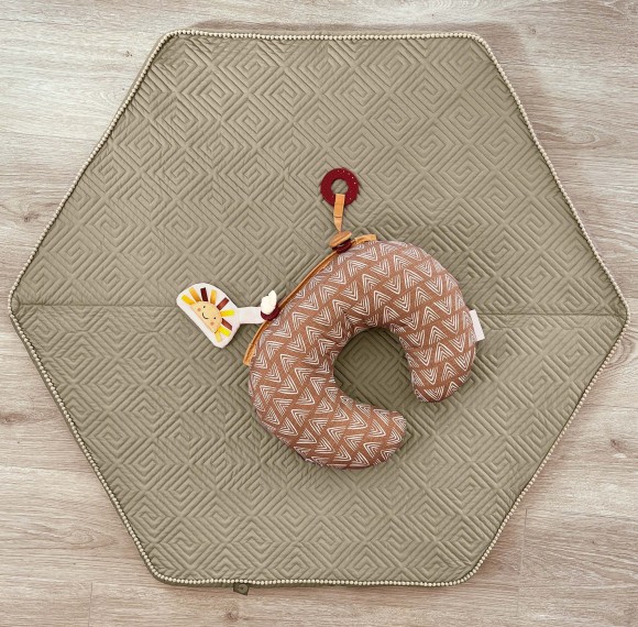 Hexagon Kids Foam Play Mat with Removable Fabric Cover Factory OEM Soft Floor Cushion for Rest and Play