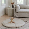 Round Baby and Toddler Foam Mat with Removable Fabric Cover Factory OEM Eco-Friendly Soft Floor Cushion
