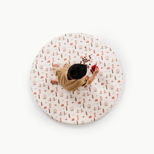 Round Baby and Toddler Foam Mat with Removable Fabric Cover Factory Soft Floor Cushion