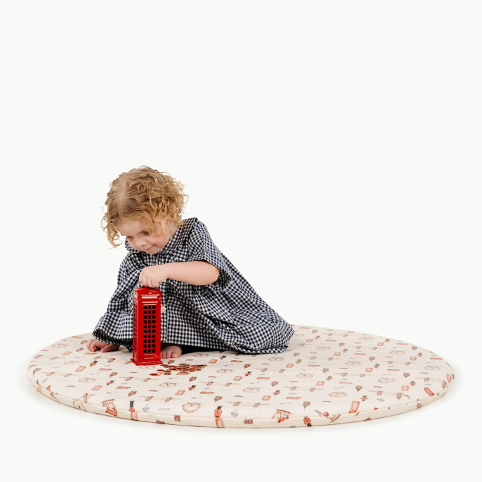 Round Baby and Toddler Foam Mat with Removable Fabric Cover Factory OEM Eco-Friendly Soft Floor Cushion