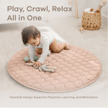 Custom Pink Quilted Soft Cushion for Kids Factory OEM Eco-Friendly Safety Floor Pad