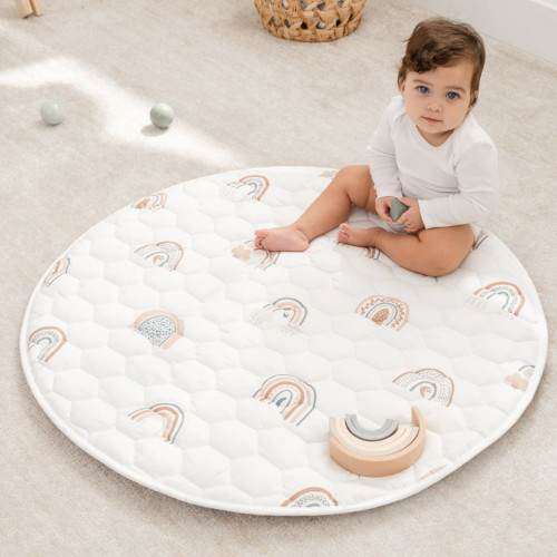 Factory Custom White Baby Play Mat OEM Soft Foam Floor Pad for Crawling and Playroom Use