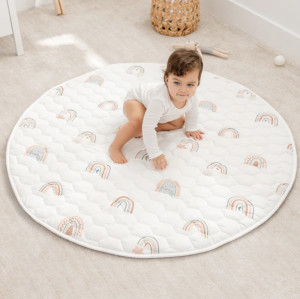 Factory Custom White Baby Play Mat OEM Soft Foam Floor Pad for Crawling and Playroom Use