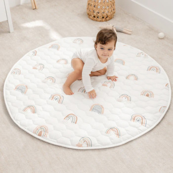 Factory Custom White Baby Play Mat OEM Soft Foam Floor Pad for Crawling and Playroom Use