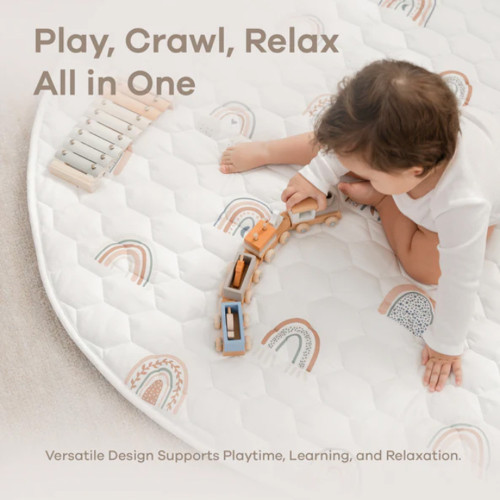 Factory Custom White Baby Play Mat OEM Soft Foam Floor Pad for Crawling and Playroom Use