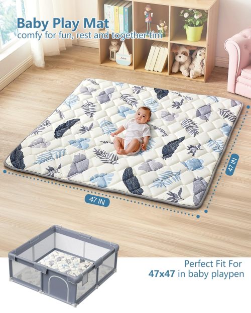 OEM Custom Non-Slip Baby Play Mat Soft Thick Foam Crawling Mat for Infants and Toddlers