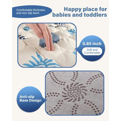 OEM Custom Non-Slip Baby Play Mat Soft Thick Foam Crawling Mat for Infants and Toddlers