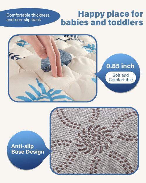 OEM Custom Non-Slip Baby Play Mat Soft Thick Foam Crawling Mat for Infants and Toddlers