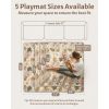 Factory Custom Blissful Diary Large Foam Baby Play Mat 71x59 Inch Foldable Washable Crawling Pad in Earth Tones