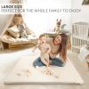 Factory Custom Stylish Padded Baby Play Mat OEM Extra Thick Soft Vegan Leather Floor Pad for Safe and Modern Playroom