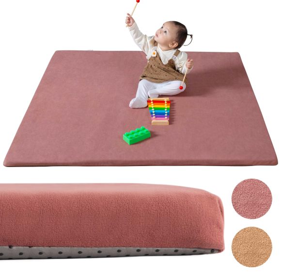 Factory Custom Large Padded Baby Play Mat OEM Soft Foam Floor Pad with Plush Fabric for Safe and Comfortable Play