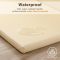 Factory Custom Beige PU Leather Foam Baby Play Mat OEM Waterproof Trifold Floor Pad