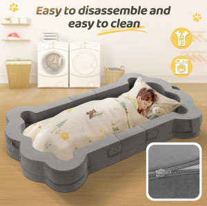 Factory Custom 100% Cotton Lined Portable Foldable Toddler Travel Bed OEM Soft Foam Floor Mattress