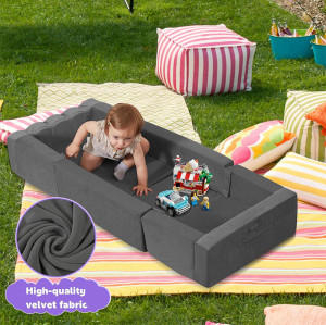 3-in-1 Convertible Toddler Travel Beds OEM Portable Floor Sofa Bed with High-Density Foam