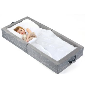 Travel-Friendly Foldable Toddler Beds OEM Soft Foam Floor Crib with Washable Cover and Safety Rails