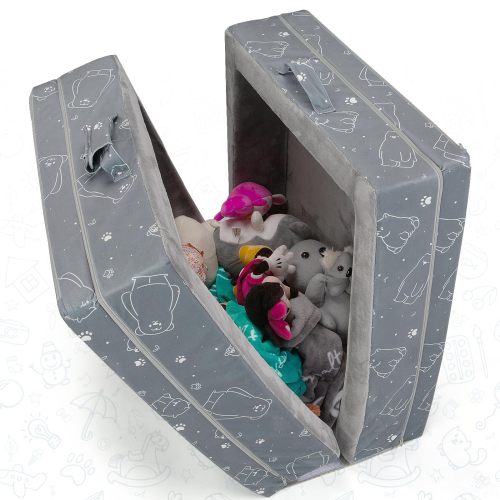 Travel-Friendly Foldable Toddler Beds OEM Soft Foam Floor Crib with Washable Cover and Safety Rails