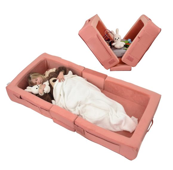 OEM Custom Toddler Travel Bed Portable Foldable Soft Foam Floor Bed for Kids