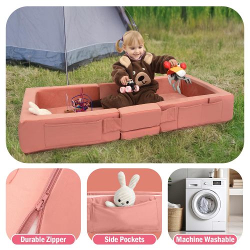 OEM Custom Toddler Travel Beds Portable Foldable Soft Foam Floor Bed for Kids