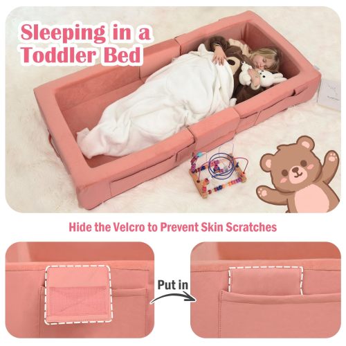 OEM Custom Toddler Travel Beds Portable Foldable Soft Foam Floor Bed for Kids