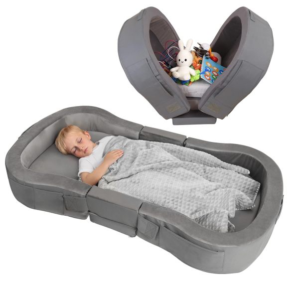 Custom OEM Toddler Travel Bed Foldable Portable Soft Foam Floor Bed for Living Room