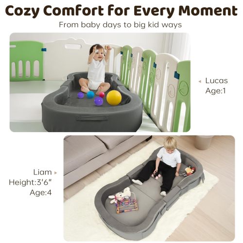 Custom OEM Toddler Travel Beds Foldable Portable Soft Foam Floor Bed for Living Room