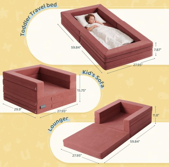 OEM Professional Custom Portable Toddler Travel Bed Foldable Soft Foam Floor Crib with Washable Cover