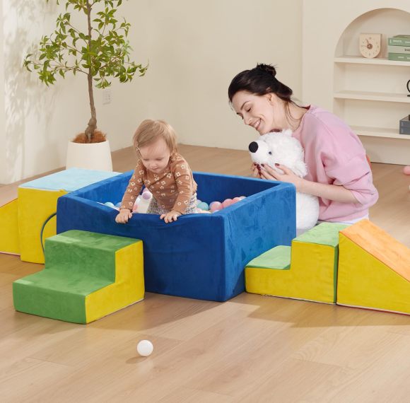 OEM Custom Colorful Foam Building Block Set for Kids Brain and Body Coordination Training