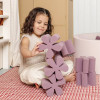 Premium Purple Foam Ball Pit Set with Petal-Shaped Soft Blocks for Kids Home Play Area