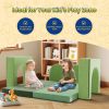 OEM Green Foam Couch Kids Moudular Sofa Set for Playroom and Home Use