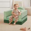 OEM Green Foam Couch Kids Moudular Sofa Set for Playroom and Home Use