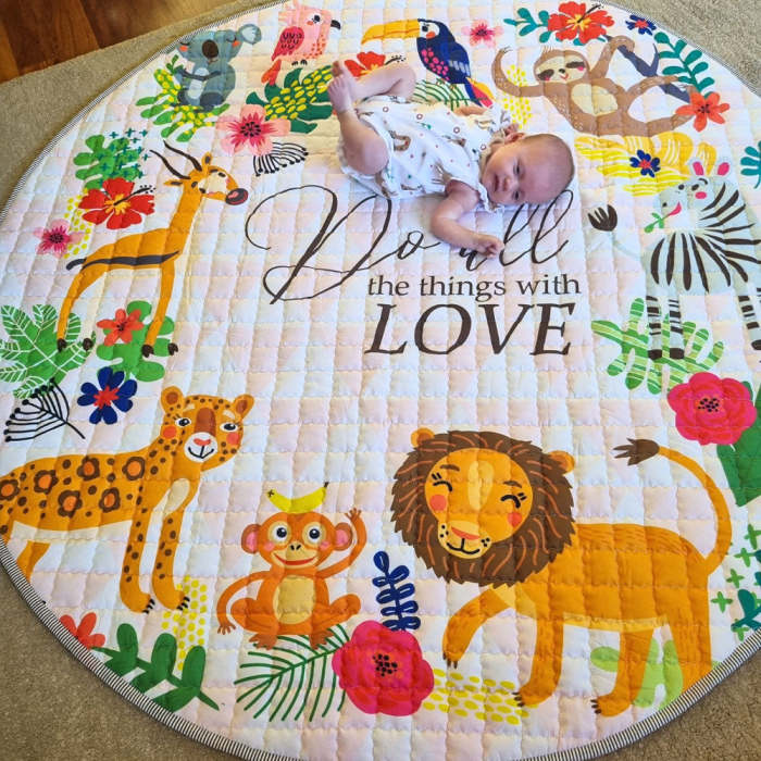 OEM Custom Round Baby Playmat Soft Foam Circle Floor Mat for Infants